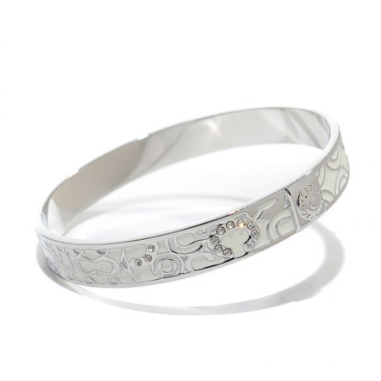 Coach Logo Signature Silver Bracelets CKY | Women